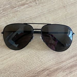MARC JACOBS Aviator | 60/S | 65ZM9 BLACK POLARIZED SUNGLASSES AUTHENTIC